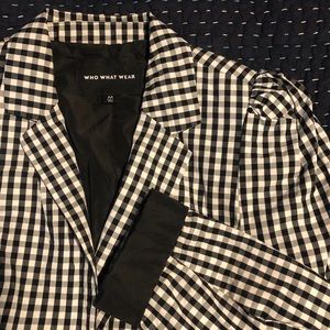 Black & White Gingham Blazer